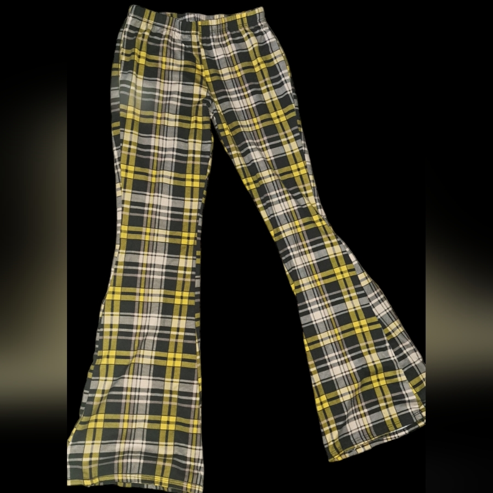 Plaid Flare Pants
